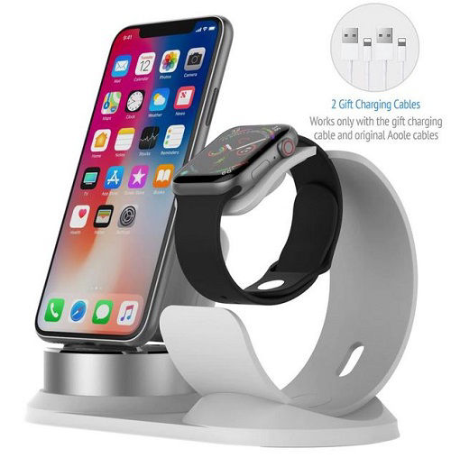 استند شارژ اپل واچ و آیفون Samdi Apple Watch iPhone Aluminium Charging Stand